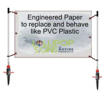 outdoor banner post set
