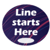 Line Starts here Handheld Event sign