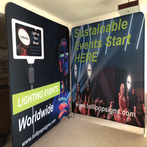 "Fabric-Fit" Step and Repeat Pop Up - 8' x 8'