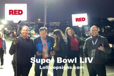 Super Bowl Lollipop Signs