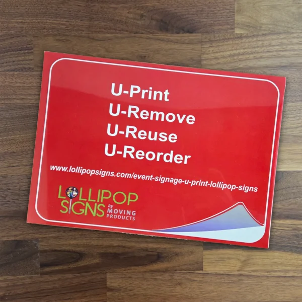 Lollipop Signs U-Print Rectangle Sticker